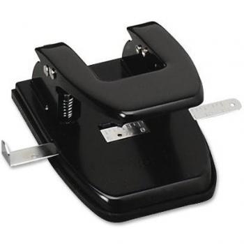 Sparco - Hole Puncher,2HP,1/4 Size,2-3/4 Center,30 Sheet Cap.,Black, Sold as 1 Each, SPR00785