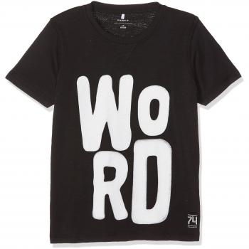 NAME IT Nithepick Ss Top Box Nmt, Camiseta para Niños, Negro