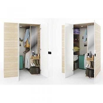 Walkin Closet Bege hbarer Armario Wardrobe Niños Armario IKS en el lado izquierdo Color Antracita/Blanco