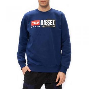 Diesel Men's Regular Fit Navy Blue Crewneck Sweatshirt - S-GIRK-CUTY