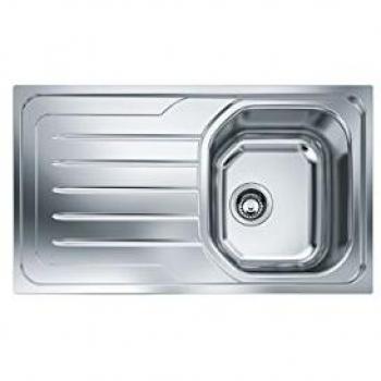 Fregadero Franke Onda Line Inox Escuadra 1 Vasca con Gocciolatoio Izquierda 86 x 50 cm Satinado