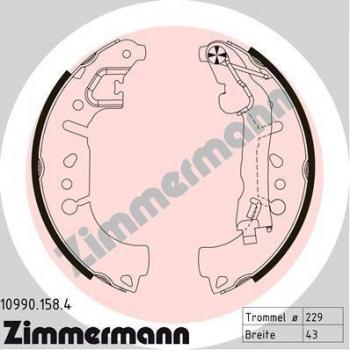 Juego de zapatas de frenos ZIMMERMANN para frenos de tambor 10990.158.4