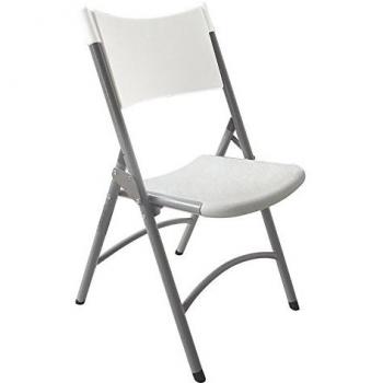 Silla Klaus de acero gris para catering, dimensiones 49x46x85cm