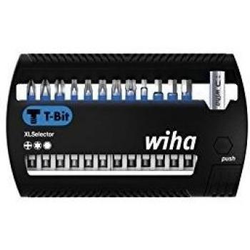 Wiha Juego de bits XLSelector, bits en T de 50 mm Phillips, TORX®, hexagonal de 14 unidades de 1/4 (41831)