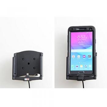 Brodit 521694 - Soporte (Tablet/UMPC, Encendedor de Cigarrillos, USB, Activo, Coche, Gris, Samsung Galaxy Note 4 & for Otterbox Defender Series.)