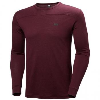 Helly Hansen Hh Merino Mid Ls Camiseta de Manga Larga, Hombre, Rojo