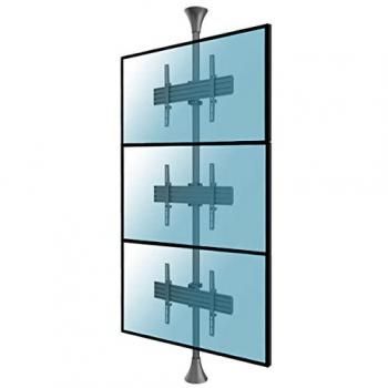 Soporte Inclinable de Suelo/Techo Kimex para 3 Pantallas de TV 32''-75'' VESA 600x400 Máx 30Kg
