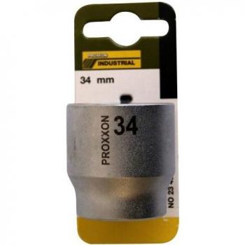 PROXXON 23 431 Vaso de 1/2, Tamaño 34mm, Longitud Total 19mm, multicolor