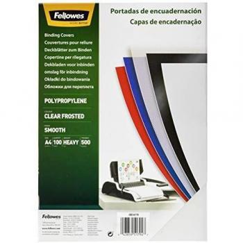 Fellowes 54770 - Portadas para encuadernar de polipropileno, A4, translúcido