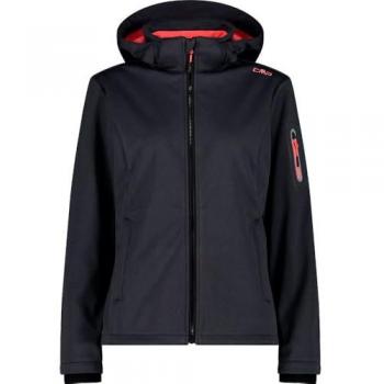 CMP Women's Softshell Jacket Melange Titanium/Red Fluo 39A5006M