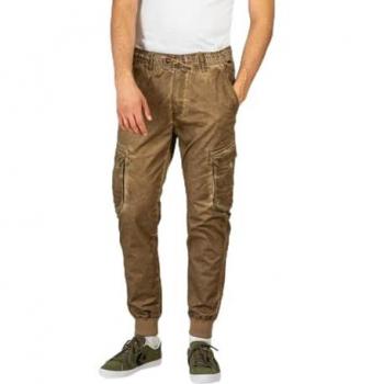 Reell Reflex Rib Men's Cargo Trousers with Waistband in Sand Cold Dye
