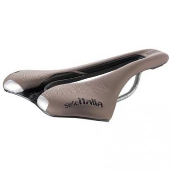 Sillín Selle Italia SLR Boost Gravel Superflow Ti 316, características: tamaño 145 x 248 mm, color marrón barro, diseño unisex-adulto
