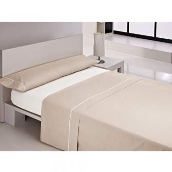 Happy Home Juegos sabanas, Algodón, beig, Cama 135 cm