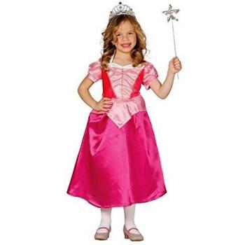 Guirca - Disfraz de princesa con vestido, para niños de 5-6 años, color rosa