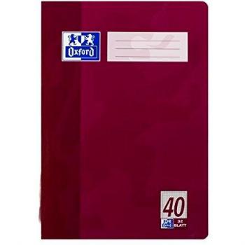 Cuaderno Oxford A4, 32 hojas, cuadrícula 5 mm con marco, paquete de 10 unidades