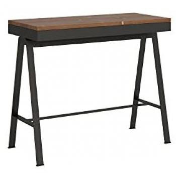 Consola extensible 90x40/190 cm Small Evolution de Abeto Teñido con Estructura Antracita