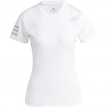Adidas Club Camiseta De Manga Corta Mujeres Blanco - L, Color: Blanco y Plateado