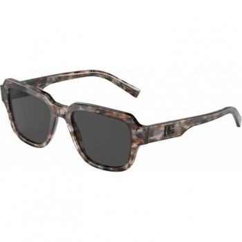 Dolce & Gabbana DG4402 Square Frame Sunglasses for Men, Color: Havana/Gray, Size: 52 MM