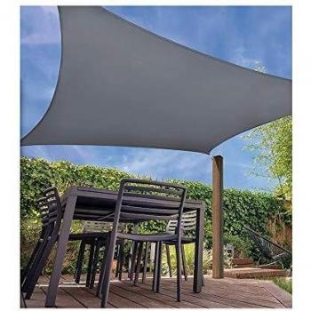 Toldo Vela Cuadrado Gris Claro 5x5m Ambiance ProGarden