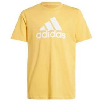 Camiseta de Manga Corta Adidas Big Logo Unisex Niños - Amarillo, Blanco, Talla 176