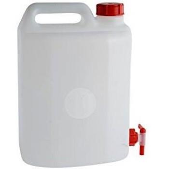 Bidón de plástico para alimentos con grifo - 10 litros - 24x15x36 cm