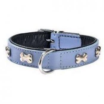 Collar de Cuero Extra Souple Azul Bobby