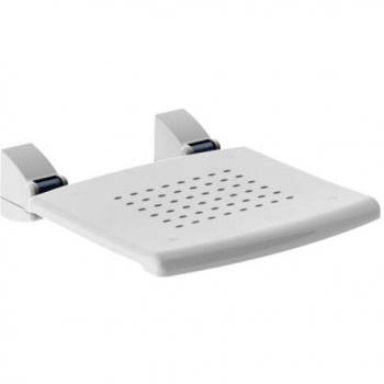 Asiento de ducha plegable blanco 42 x 51 cm, capacidad máxima 125 kg