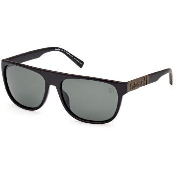 Timberland TB00004 Shiny Black Polarized Green Sunglasses - Black Male, Size: 60 MM