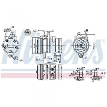 Compresor de aire acondicionado NISSENS 89261, tipo: compresor, características: marca Nissens, modelo 89261