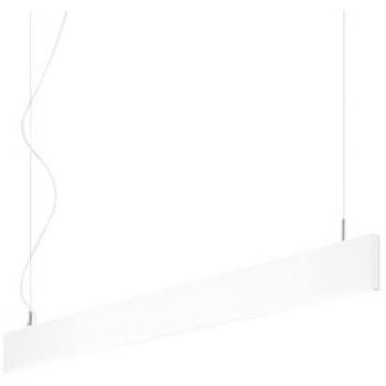 Lámpara colgante LED integrada Linus 1 bombilla, metal y aluminio blanco, 32W, 4000K