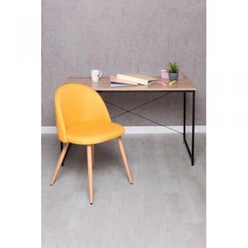 Conjunto Escritorio Dek y Silla Vint Tela Amarillo - Regalos Miguel