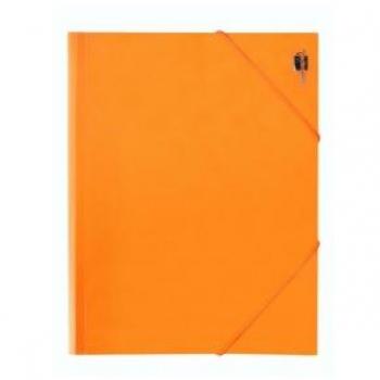 Carpeta Liderpapel gomas solapas Polipropileno A4 Naranja.