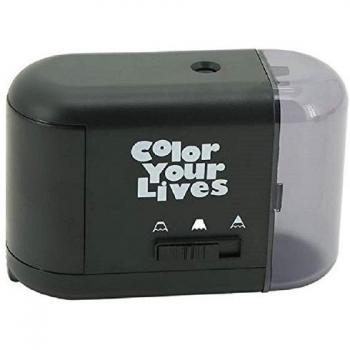 Lápiz sharpener-best Quiet Eléctrico lápiz sharpener- 3 mode-ac recargable USB-3 nitidez settings-portable funciona con pilas electrónico sharpener-for oficina escuela home-bonus anti estrés Coloring Book, color negro