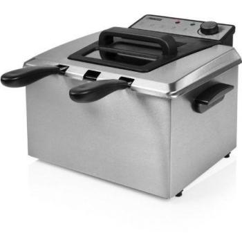 Freidora Princess Inox 5L 3270W Doble con 3 Cestas