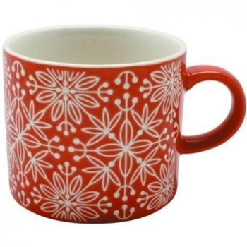 Mosaico de flores taza Rouge 20720