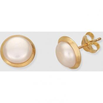 Pendientes de oro con perla blanca y detalles elegantes en El Corte Inglés