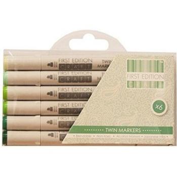 Trimcraft First Edition markers-greens, otros, multicolor