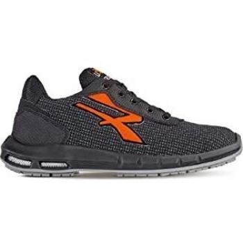Zapatos de Seguridad U-Power Taurus Plus S3 CI SRC ESD, Piel Hidrorepelente, Talla 43, Negro/Naranja, Ligeros y Anticrepresión