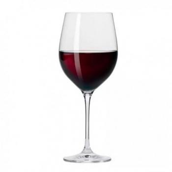 Copas de vino tinto Krosno Harmony - Conjunto de 6 piezas, 450 ml, aptas para lavavajillas, ideales para uso en casa y restaurante