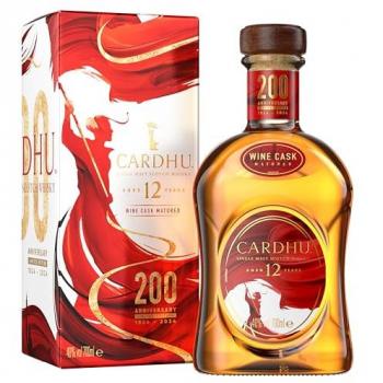 Whisky Cardhu 12 Años 200 Aniversario Cask de Vino Edición Limitada 40% Vol. 0,7l en Caja de Regalo