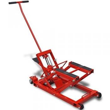 vidaXL Gato hidráulico ATV para motocicletas capacidad maxima carga 680 kg rojo