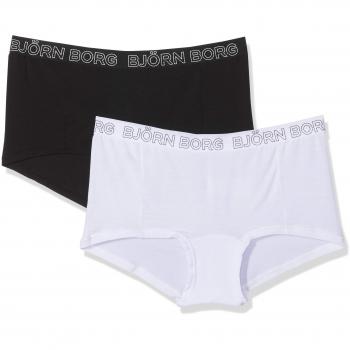 Björn Borg MINISHORTS Noos Solids 2p, Braguita para Mujer, Negro