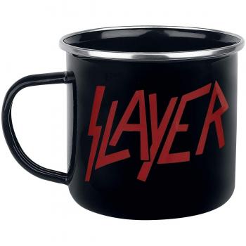 Slayer Logo - Emaille Becher Tazas Negro