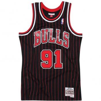 Camiseta de baloncesto Mitchell & Ness Chicago Bulls Dennis Rodman Negro S