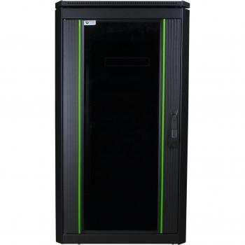 Armario Rack Independiente 20U Negro - Capacidad 600 kg, Cerradura de Seguridad, Pies Ajustables, Gestión Mejorada de Cables