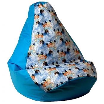 Bolso puff estampado pera azul - helado 105 x 80 cm
