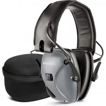 awesafe Casco Tiro Electronico Protectores Auditivos Especialmente Diseñados para Cazadores y Tiradores,Ideal para Disparar y Cazar,+Funda de Almacenamiento