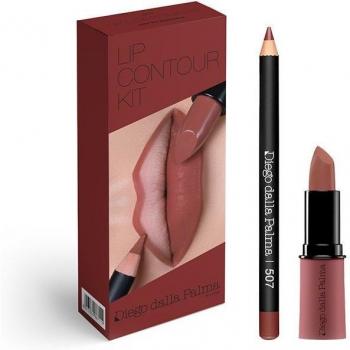 Diego Dalla Palma Lip Contour Kit - Lipstick 4g + Lip Liner 1.1g in Shade 507 Off To Marsala