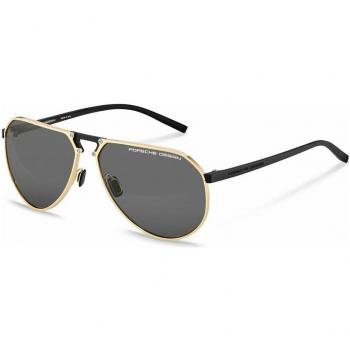 Porsche Design P8938 C Men's Sunglasses Gold Size 64 with Gray Polarized Lenses