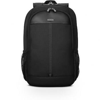 Mochila informal Targus TBB943GL, color negro, material poliéster, capacidad para laptop de hasta 16 pulgadas, diseño clásico y acolchado ideal para viajes de negocios y universidad